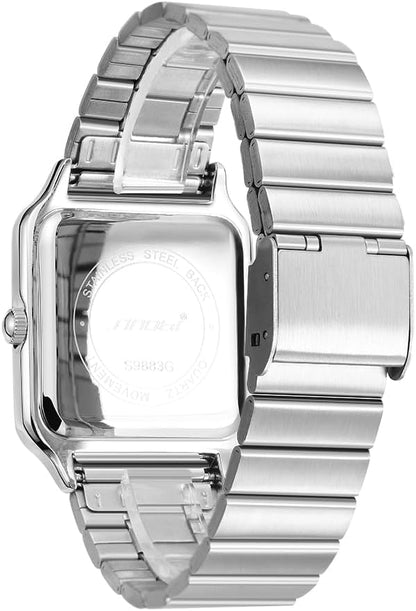 HOTSINOBI Classic Square Watches for Men with Roman Numerals | Casual Watch