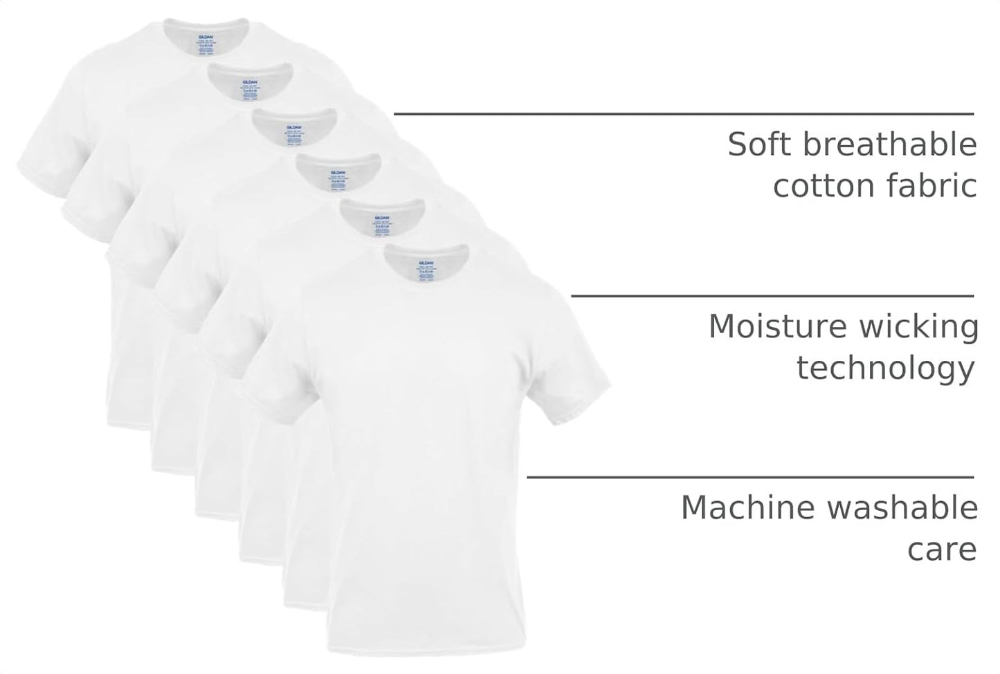 HOTGildan Men's Crew T-Shirts, Multipack, Style G1100