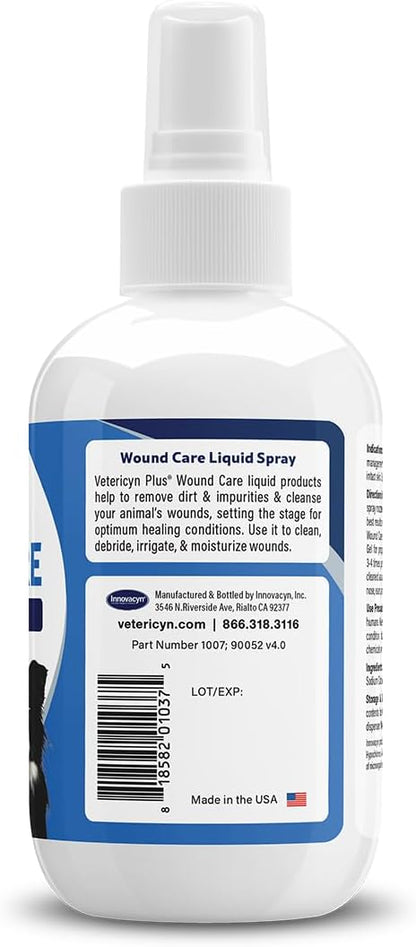 HOTVetericyn Plus Dog Wound Care Spray | Healing Aid and Skin Repair, Clean Wounds, Relieve Dog Skin Allergies, Safe for All Animals. 3 ounces