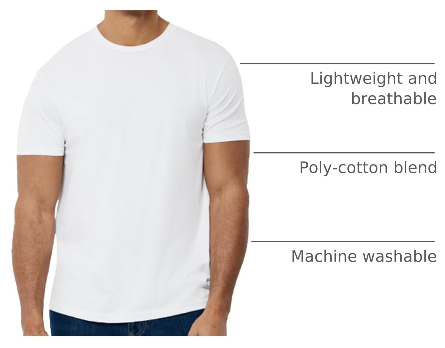 HOTMens T Shirts Soft Cotton Crew Neck Athletic Fit Casual Tees S-4XL | Soft cotton blend casual tee shirts with 4-way stretch - tag-free athletic fit for gym, work & casual wear. A go-to gift.