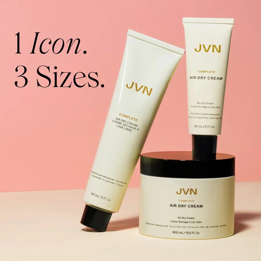 HOTJVN No Heat Complete Air Dry Cream, 5 Fl Oz | Enhances Natural Texture - For Curly & Wavy Hair - Silicone Free
