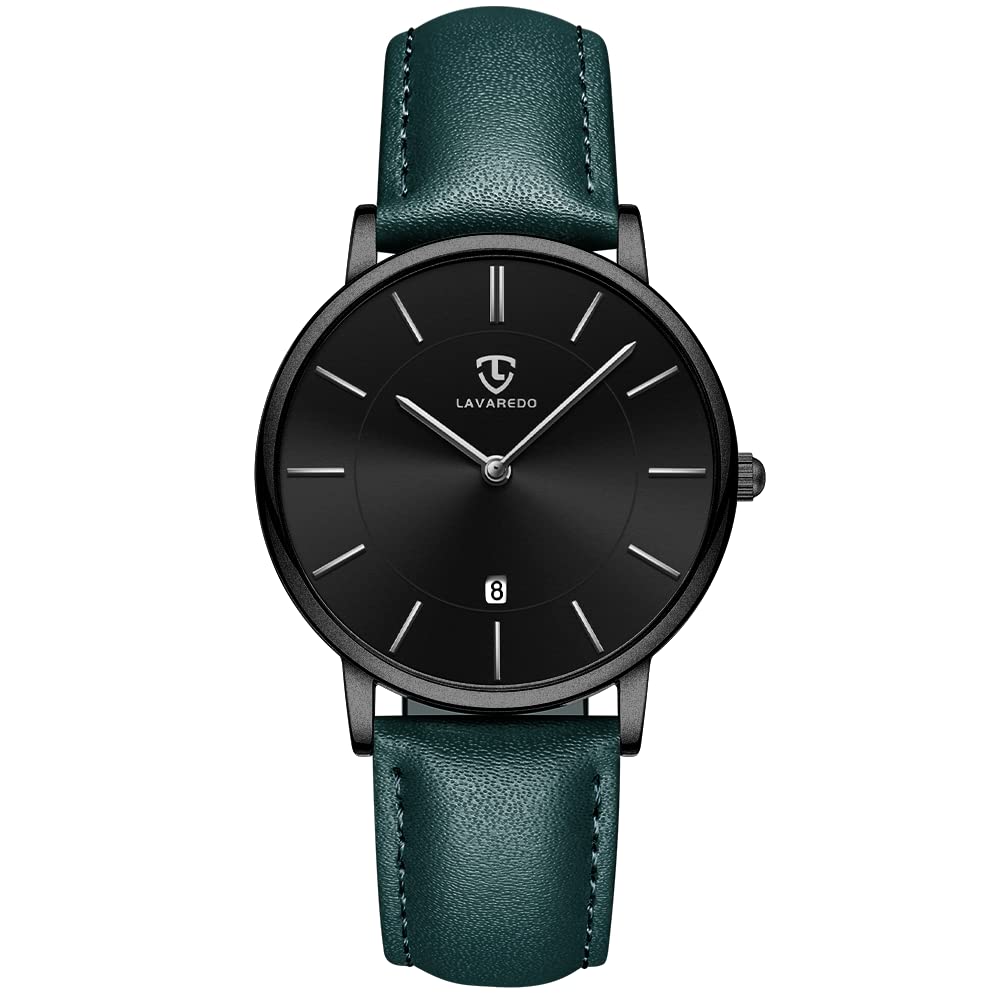 HOTBEN NEVIS Watch, Mens Watch, Minimalist Fashion Simple Wrist Watch Analog Date with Leather Strap