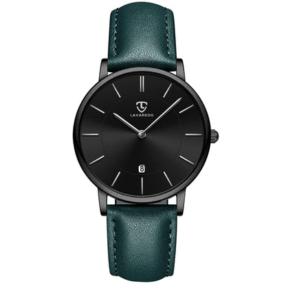 HOTBEN NEVIS Watch, Mens Watch, Minimalist Fashion Simple Wrist Watch Analog Date with Leather Strap