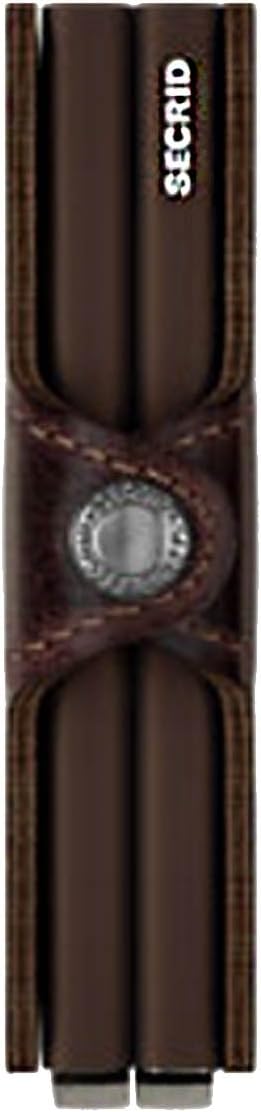 HOTSecrid Twin Wallet, Vintage Chocolate, Genuine Leather with RFID Protecton, Holds up to 16 Cards
