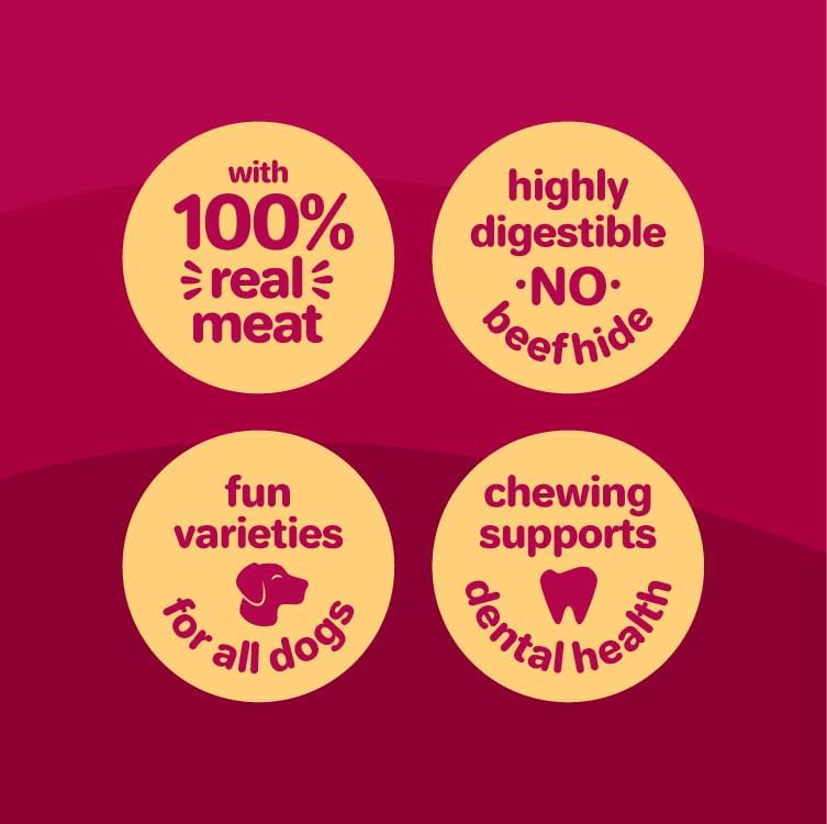 HOTOinkies Hearty Kabobs Rawhide‑Free Dog Treats, 18 Count