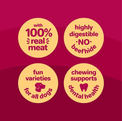 HOTOinkies Hearty Kabobs Rawhide‑Free Dog Treats, 18 Count