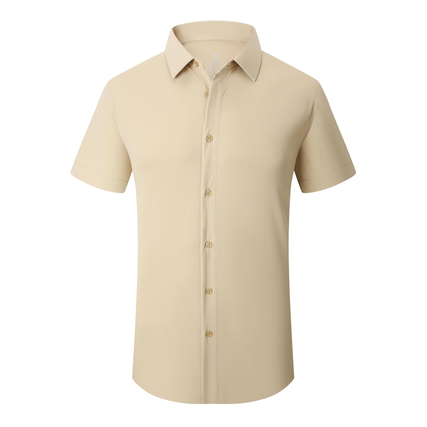 HOTSAMERM Mens Dress Shirt Stretch Wrinkle Free Casual Button Down Shirts | 4-Way Stretch & Moisture Wicking Performance Shirt for Business, Wedding, Work, Church, Easy Care Lightweight & Breathable
