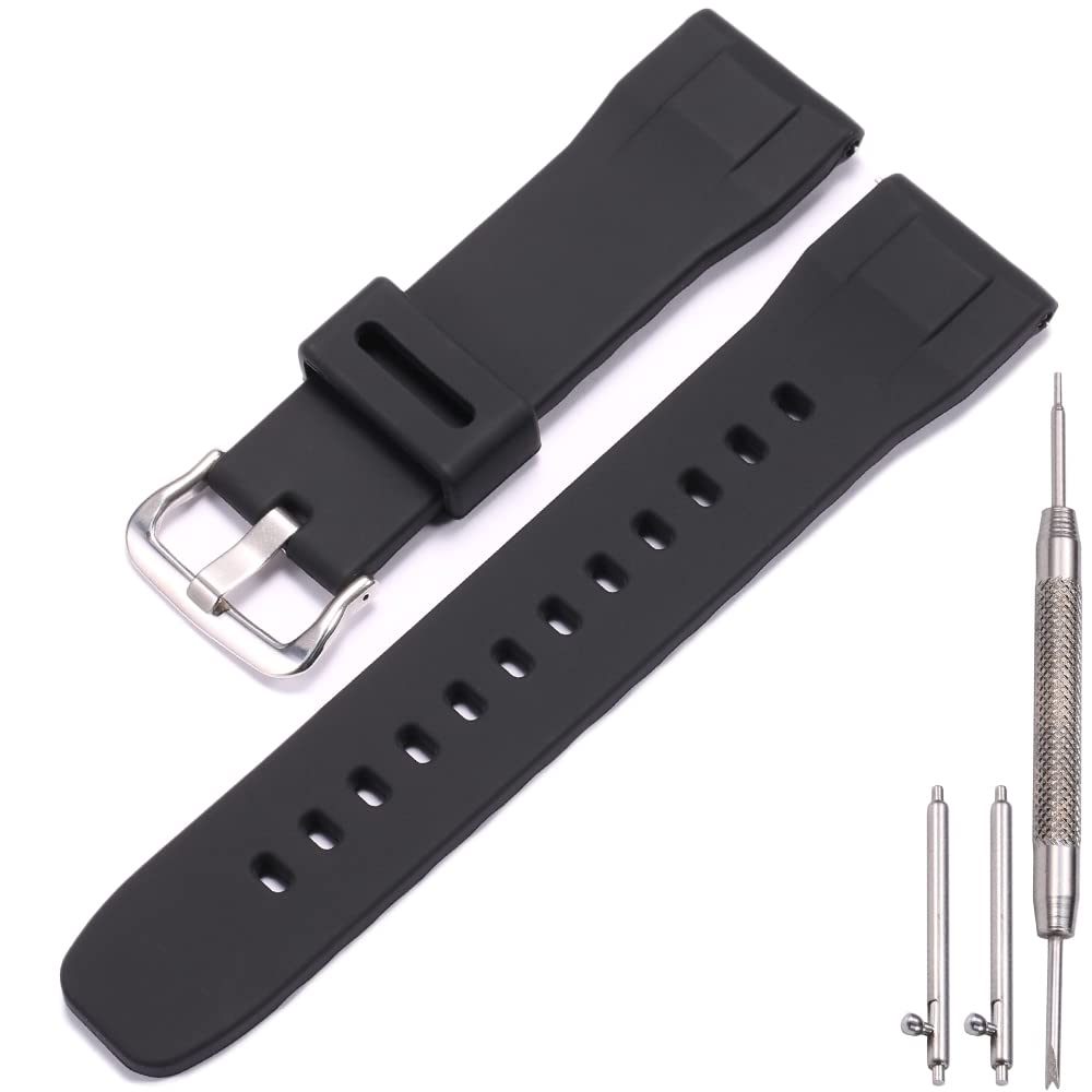 HOTwaterproof Silicone watchband Compatible with Casio Protrek PRG650 600 PRW6600 Men's sports Replacement Strap Bracelet 24mm Quick release Watch Strap