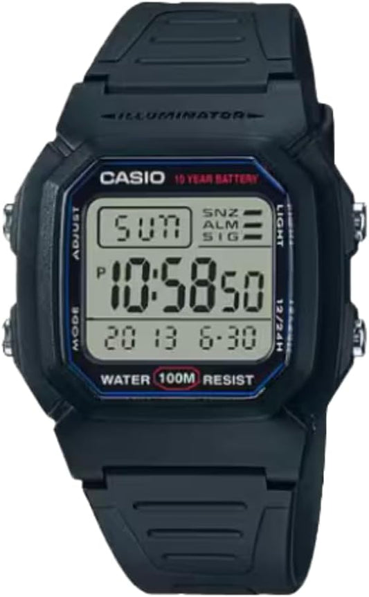 HOTCasio W800HG Series | Men’s Digital Watch | 100 Meter Water Resistance | Multi Function Alarm | 100 SEC Stopwatch | Auto Calendar | Countdown Timer | LED Light | Dual Time| 10 Year Battery