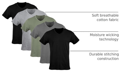 HOTGildan Men's V-Neck T-Shirts, Multipack, Style G1103