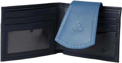 HOTAbbia Genuine Luxury Leather Wallet For Women, Stylish And Elegant Design, Perfect For On-The-Go. (Blue & Sky)