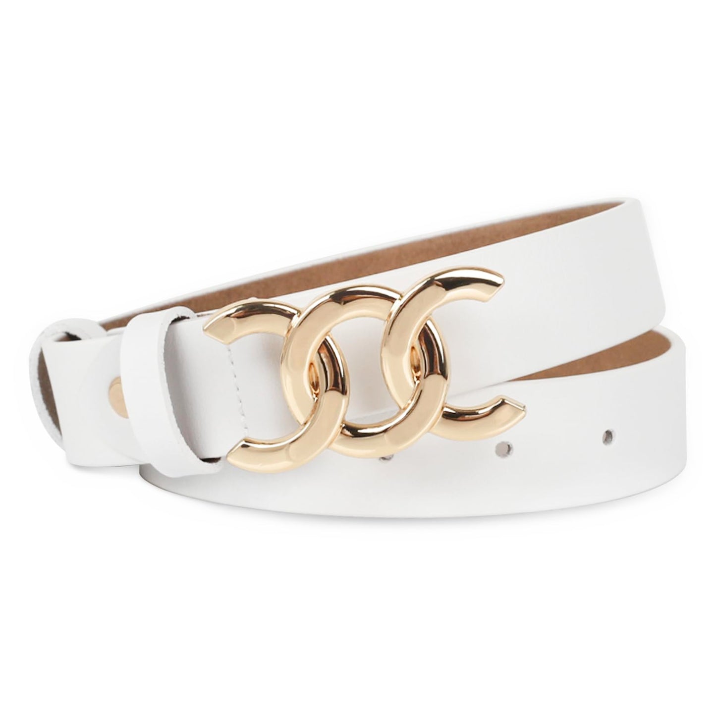 HOTAurolran Women's Leather Belt with Buckle - Ideal for Dresses, Jeans, and Coats