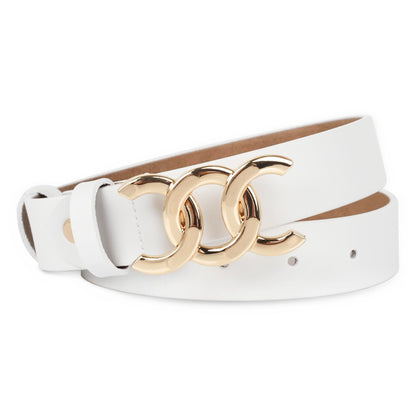 HOTAurolran Women's Leather Belt with Buckle - Ideal for Dresses, Jeans, and Coats