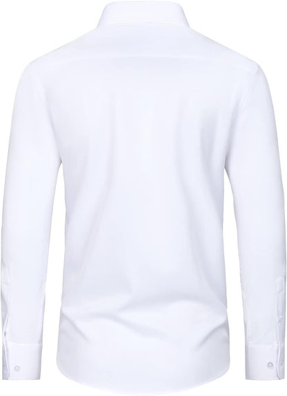 HOTAlimens & Gentle Slim Fit Dress Shirts for Men Long Sleeve Stretch Stain Proof Wrinkle Free Button Down Shirts Formal Shirts