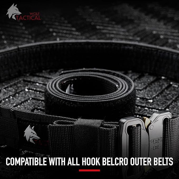HOTWOLF TACTICAL Simple EDC/Inner Belt Loop Liner Gun Belt for Men Concealed Carry & CCW