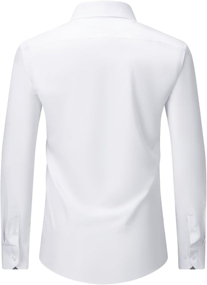 HOTDress Shirts for Men Big and Tall(XL Big-6XL Big Tall) Button Down Long Sleeve Business Casual Collared Shirt