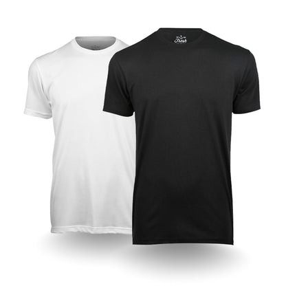 HOTFresh Clean Threads Men's Crew Neck T-Shirts – Short Sleeve, Fitted Style, Soft Cotton-Poly Blend, Tag-Free Comfort