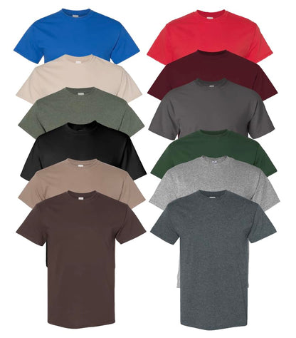HOTEVERYDAY TEES Men's Heavy Cotton Tee (Pack of 12), Assorted Mixed Color Small to 5XL