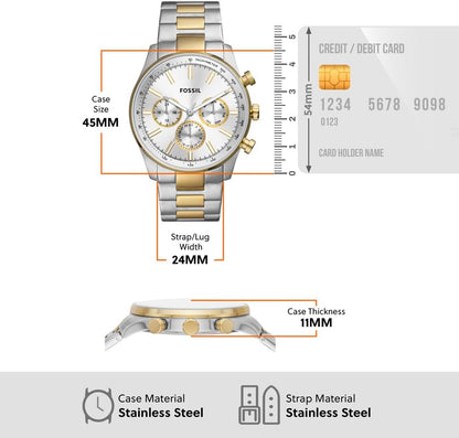 HOTSullivan Multifunction Two-Tone Stainless Steel Watch