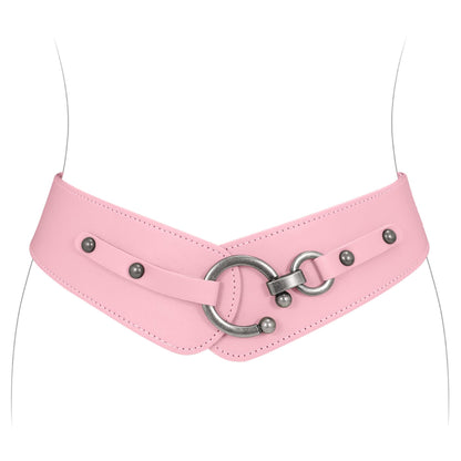 HOTJASGOOD Women's Elastic Wide Belts Retro Stretchy Belt Vintage Cinch Belts for Dresses Coats