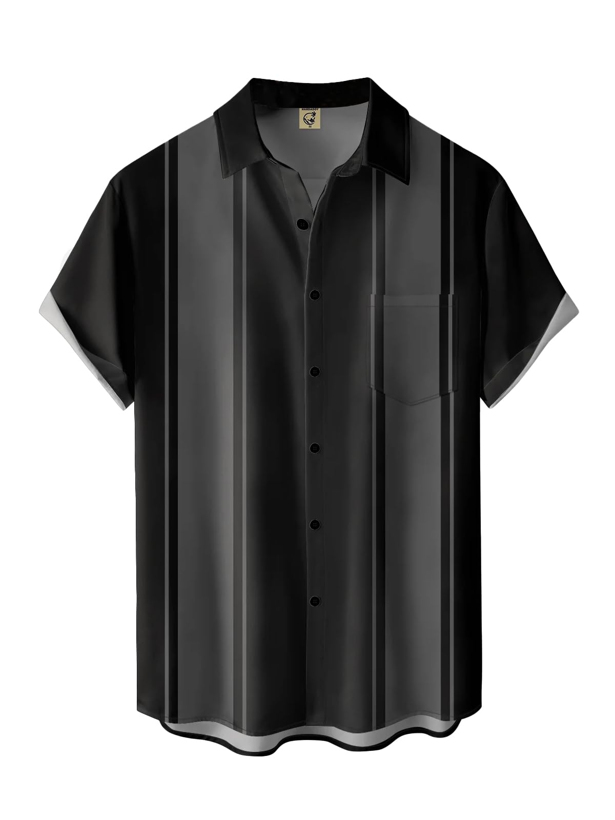 HOTHardaddy Men's Vintage Bowling Shirt Short Sleeve Button Down Hawaiian Summer Beach Printed Casual Shirts
