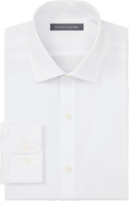 HOTTommy Hilfiger Men's Slim Fit Non Iron Solid Dress Shirt