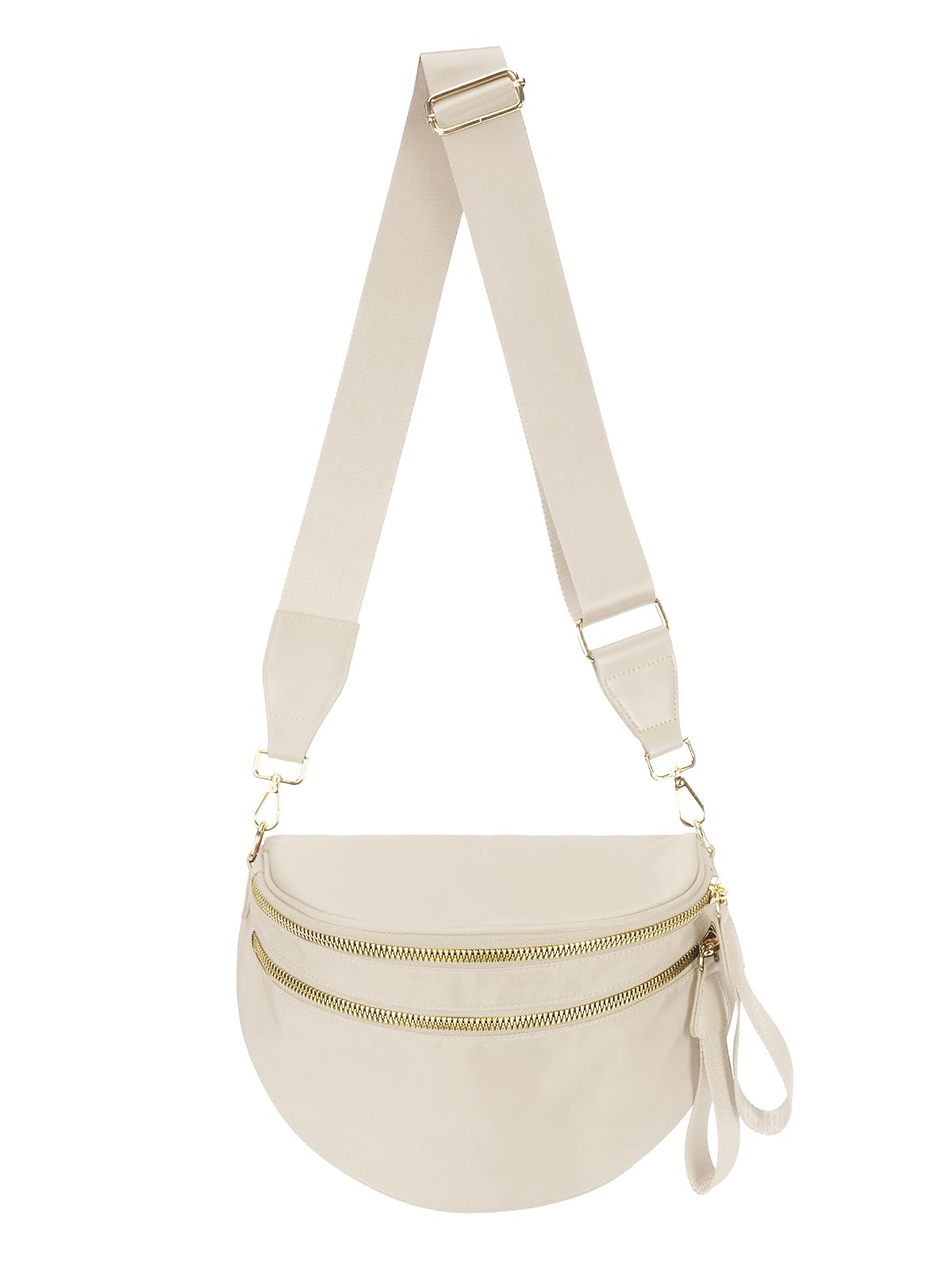 HOTPure Colour Crossbody Bag Bum Bag for Women,Spacious Purse Fanny Packs Belt Bag,Oversized Bum Bag (Colour Bum Bag-Coffee)