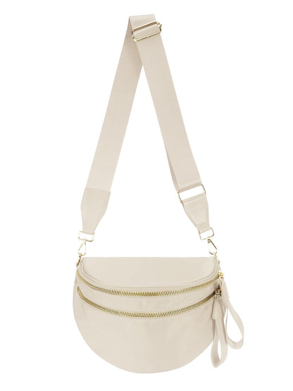 HOTPure Colour Crossbody Bag Bum Bag for Women,Spacious Purse Fanny Packs Belt Bag,Oversized Bum Bag (Colour Bum Bag-Coffee)