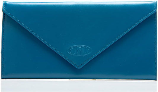 HOTBig Skinny Women's Slimvelope Leather Tri-Fold Checkbook Slim Wallet, Holds Up to 40 Cards