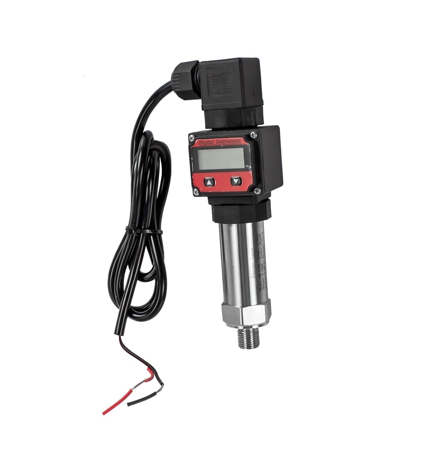 HOTLCD Display Pressure Sensor 100bar 200bar Oil Pressure Transducer G1/4 Pressure Transmitter 4-20ma 24V for Oil Water Gas Tank(0-5V Output,0-600bar)