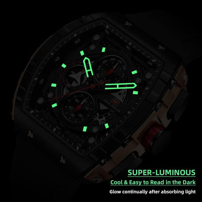 HOTMini Focus Men's Watch Fashion Sport Wrist Watches (Chronograph/Waterproof/Luminous/Calendar) Silicon Strap Quartz Watches for Men