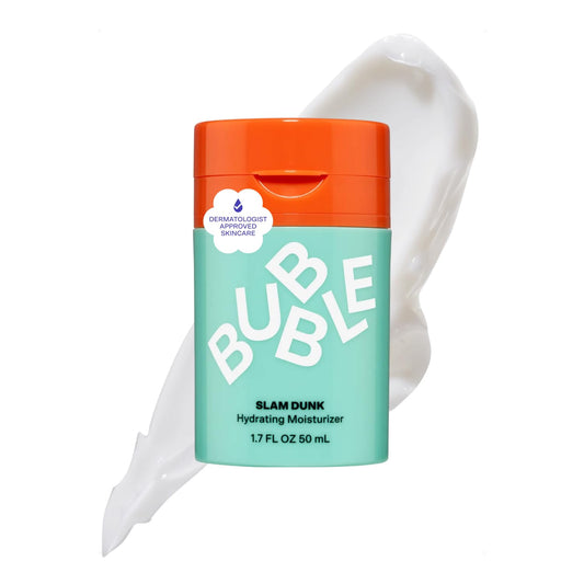 HOTBubble Skincare Slam Dunk Hydrating Face Moisturizer - Travel Size Lightweight Face Lotion with Vitamin E + Aloe Vera - Daily Facial Moisturizer for Normal + Dry Skin with Blue Light Protection (50ml)
