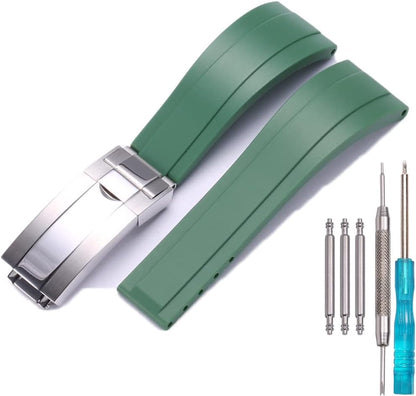 HOTRubber Watch Band Compatible with Rolex Yacht Master Oysterflex Submariner GMT Daytona 20mm Strap Waterproof Bracelet Watch accessories