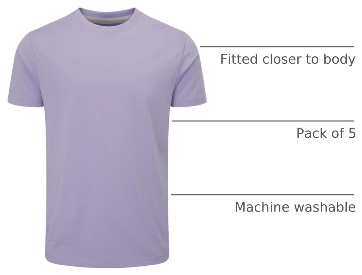 HOTCharles Wilson Men's 5 Pack Crew Neck T-Shirt