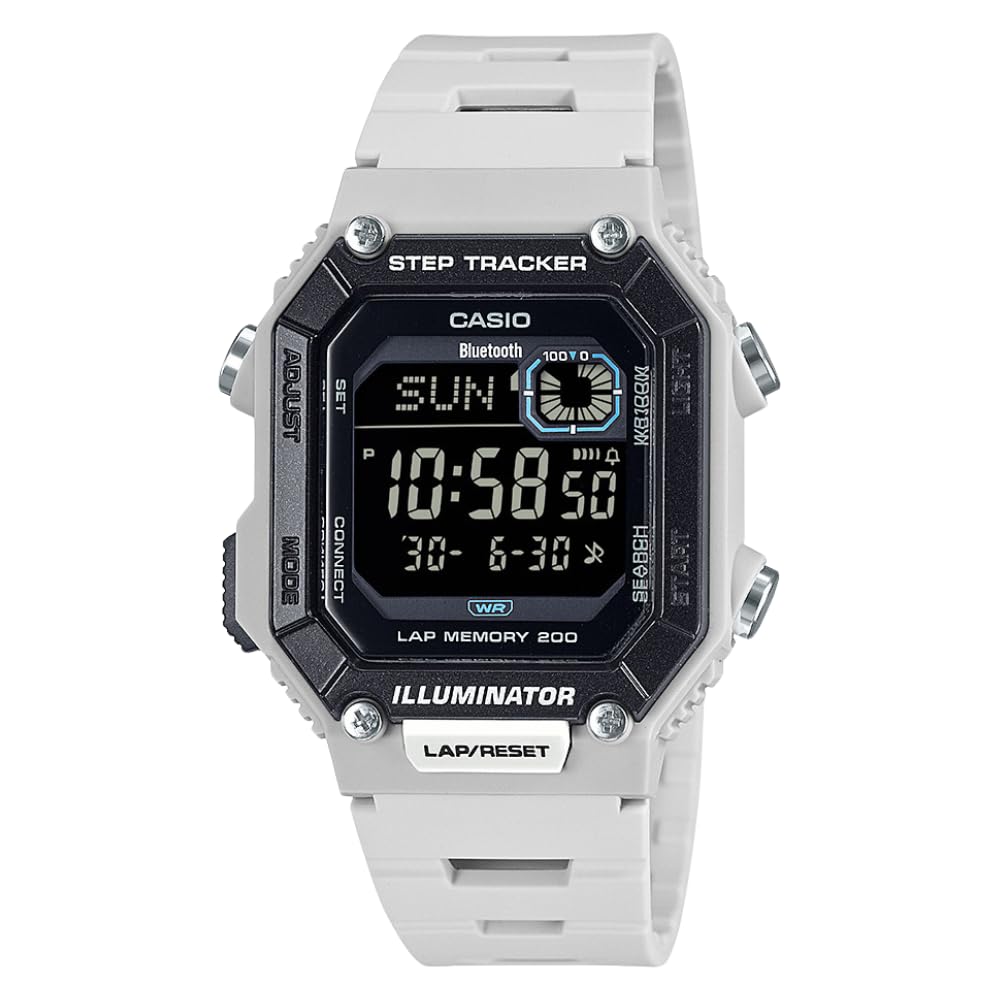 HOTWS-B1000 Series | Men's Digital Watch | (Black) | 100M WR | Step Tracker | LED Illuminator | 100 SEC Chronograph | Daily Alarm | 2-Year Battery