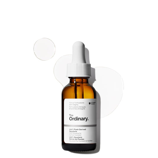 HOTThe Ordinary 100% Plant-Derived Squalane, for Skin and Hair, Lightweight Hydration, and Moisture Barrier Support, 1 Fl Oz