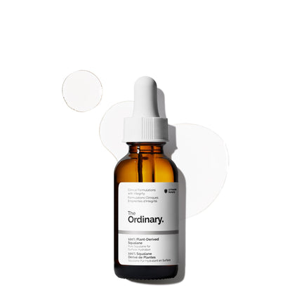 HOTThe Ordinary 100% Plant-Derived Squalane, for Skin and Hair, Lightweight Hydration, and Moisture Barrier Support, 1 Fl Oz