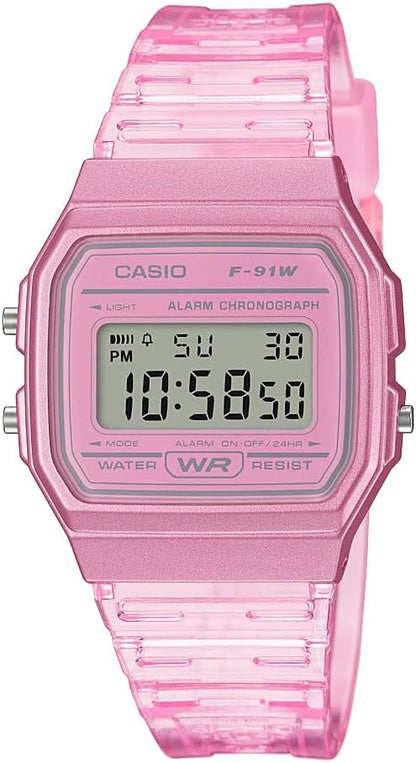 HOTCasio F91W Series | Digital Watch | Water Resistant | LED Light | 1/100 SEC Stopwatch | Regular Time Keeping (HR, Min, SEC, PM, Date, Day) | Daily Alarm | Lightweight | 7 Year Battery