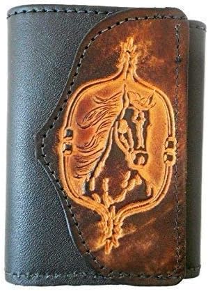 HOTHandcrafted Leather Trifold Wallet Horse