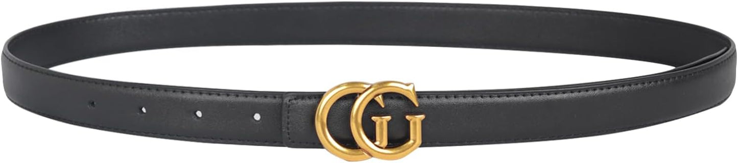 HOTAurolran Women's Leather Belt with Buckle - Ideal for Dresses, Jeans, and Coats