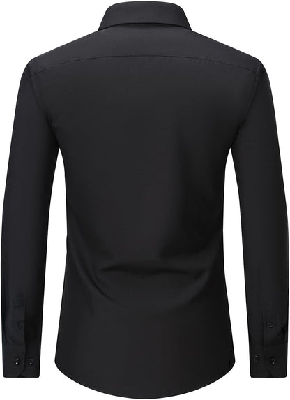 HOTDress Shirts for Men Big and Tall(XL Big-6XL Big Tall) Button Down Long Sleeve Business Casual Collared Shirt
