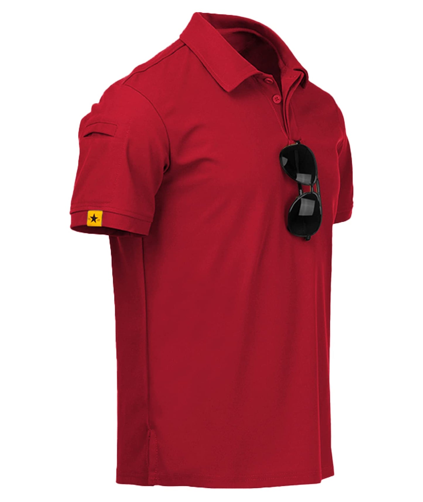 HOTV VALANCH Mens Polo Shirts Short Sleeve Moisture Wicking Golf Polo Athletic Collared Shirt Tennis T-Shirt Tops
