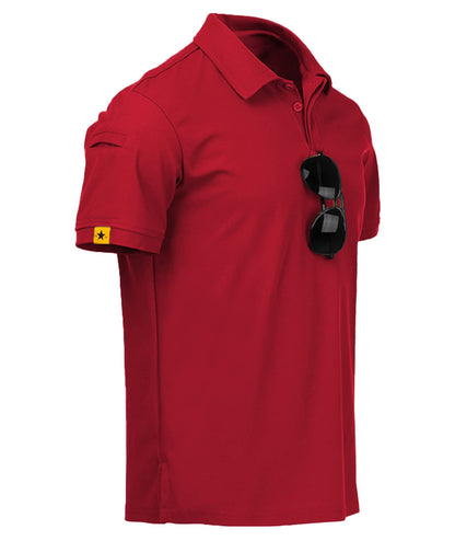 HOTV VALANCH Mens Polo Shirts Short Sleeve Moisture Wicking Golf Polo Athletic Collared Shirt Tennis T-Shirt Tops