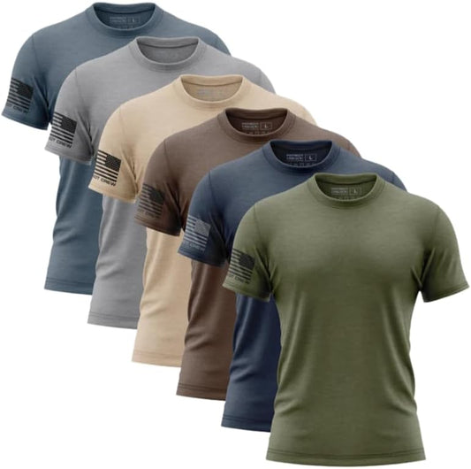 HOTPatriot Crew Earth Tones Flag T-Shirt (6 Pack)