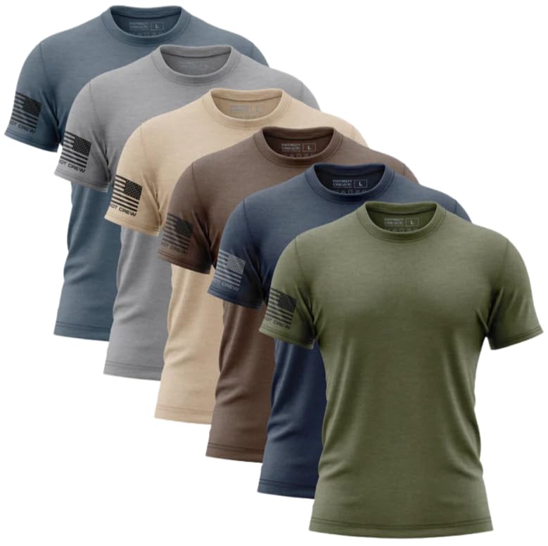 HOTPatriot Crew Earth Tones Flag T-Shirt (6 Pack)
