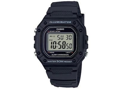 HOTCasio W218H Series | Men’s Digital Watch | 50M WR | 1/100 Second Stopwatch | 100 SEC Chronograph | LED Backlight | Countdown Timer | Daily Alarm | Hourly Time Signal | 7 Year Battery