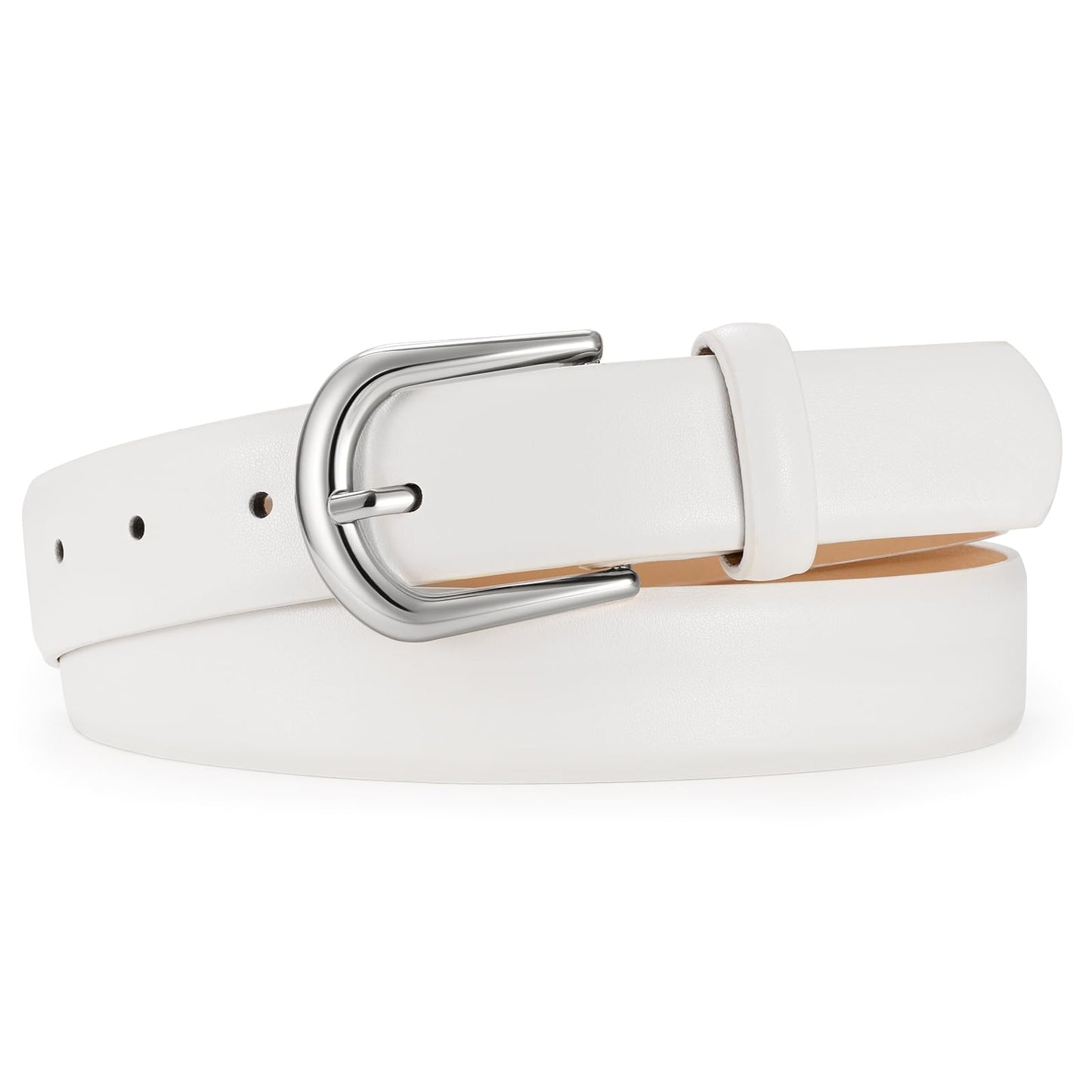 HOTJASGOOD Leather Belt Women Belts for Jean Pants with Gold Buckle Fashion Ladies Waist Belt