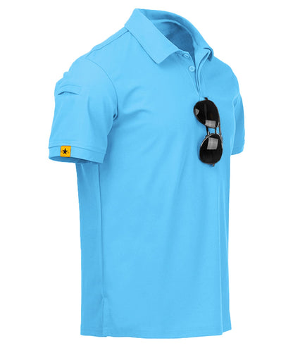 HOTV VALANCH Mens Polo Shirts Short Sleeve Moisture Wicking Golf Polo Athletic Collared Shirt Tennis T-Shirt Tops