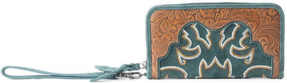 HOTMyra Bag Western Wallet for Women - Leather, Cowprint Hair-On, Long Wallet Purse, Cards, Boho Gifts, Western Accessories