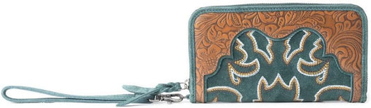 HOTMyra Bag Western Wallet for Women - Leather, Cowprint Hair-On, Long Wallet Purse, Cards, Boho Gifts, Western Accessories